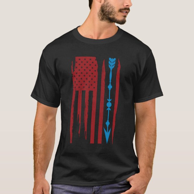 United Stater Bow Arrow Hoodie Archery Usa Archer T Shirt (Framsida)