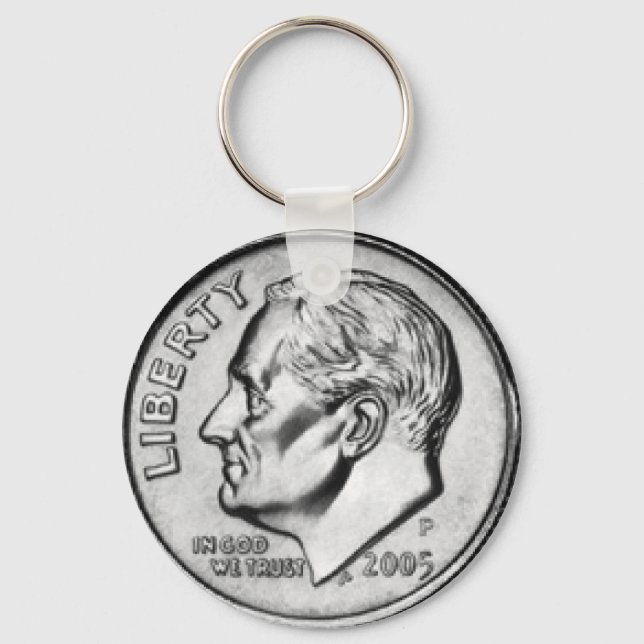 United Stater Dime Nyckelring. Nyckelring (Framsida)