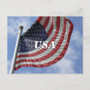 United Stater Flagga Flies USA Vykort