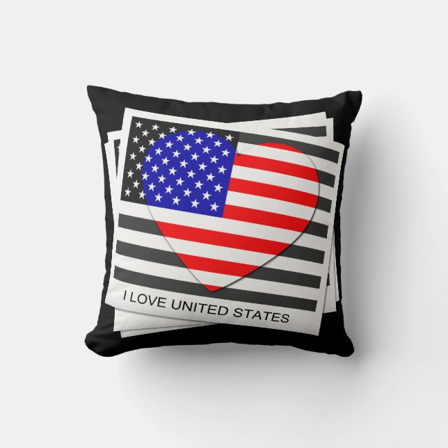 United Stater Flagga Pillow Kudde (Framsida)