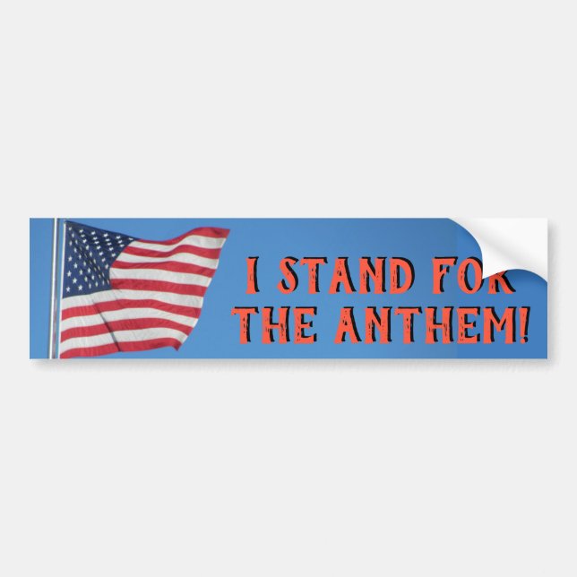 United Stater Flagga stand for the Anthem Bildekal (Framsidan)