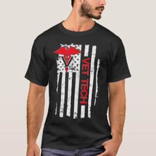 United Stater Flagga USA Amerikanska Vet Tech T Shirt
