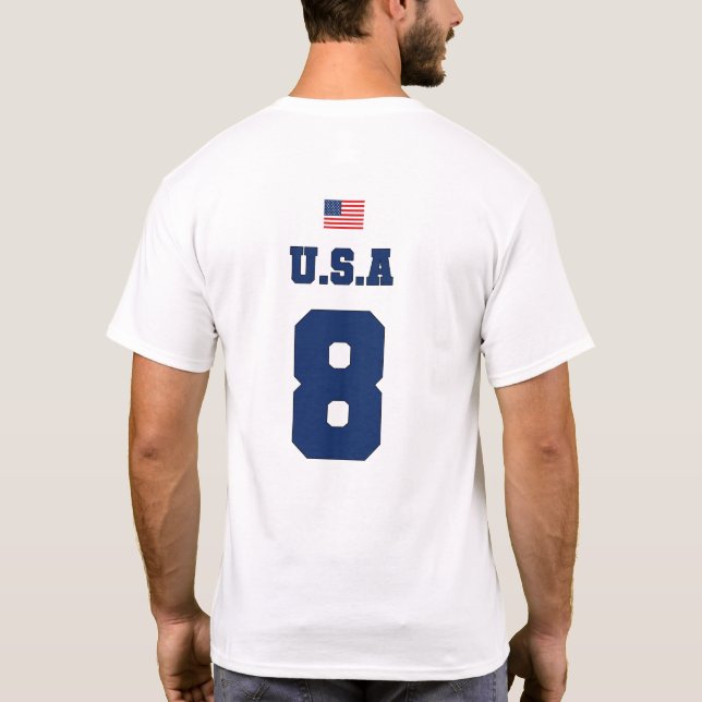 United Stater Football Soccer Team USMNT#8 T-Shirt (Baksida)