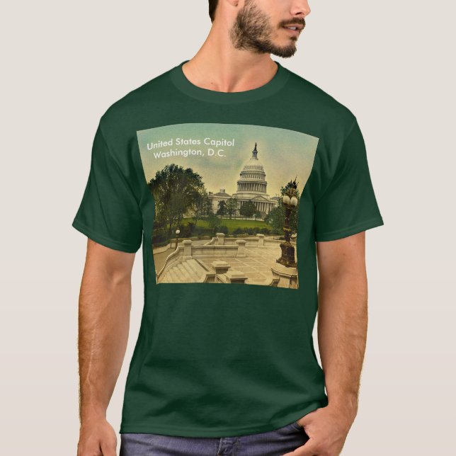United Stater Huvudstad från Bibliotek, steg 1898 T Shirt (Framsida)
