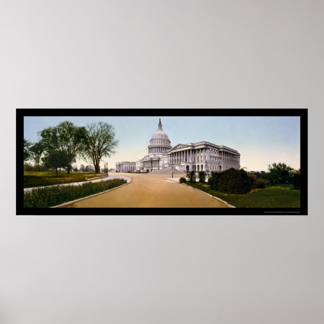 United Stater Huvudstad i Washington, DC 1898 Poster (Framsidan)