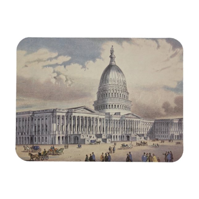 United Stater Huvudstad Washington DC Magnet (Horisontell)