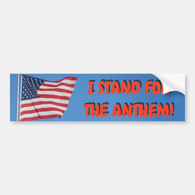 United Stater I står för Anthem Flagga Bildekal (Framsidan)