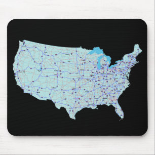 United Stater Karta Mousepad Musmatta