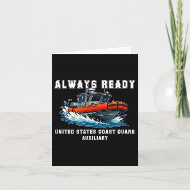United Stater Kusten Guard Auxiliary _ Uscg Aux T- Kort (Framsida)