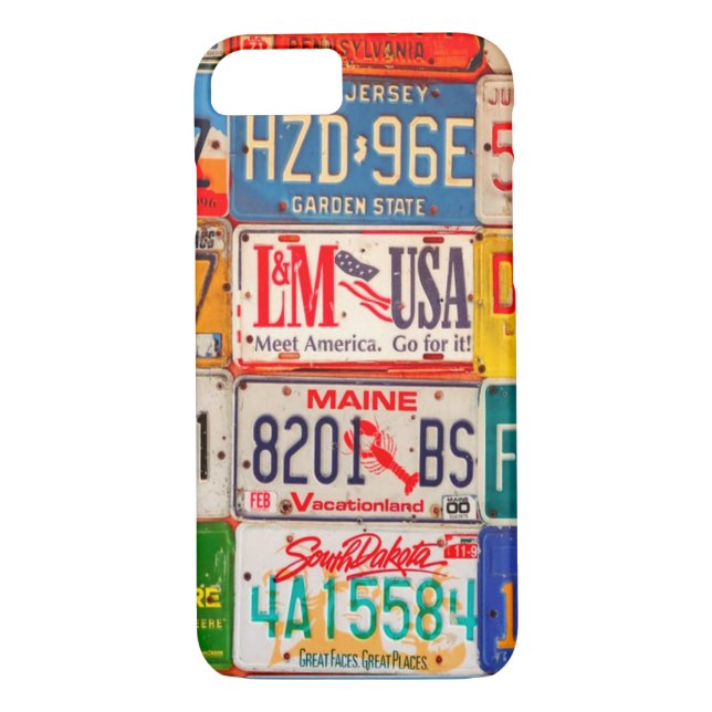 United Stater Licence Tallrikar Art America Case-Mate iPhone Skal (Baksida)