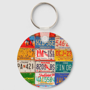 United Stater Licence Tallrikar Art America Nyckelring