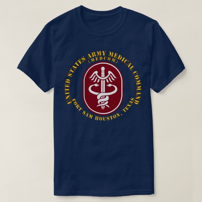 United Stater Medical Command, SSI FT Sam Houstom  T Shirt (Design framsida)