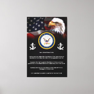 United Stater Navy SAILORS Creed Canvastryck