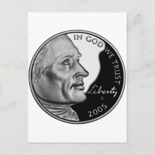 United Stater Nickel Vykort