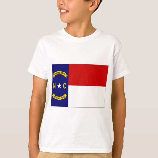 United Stater North Carolina Flagga T-shirt (Framsida)