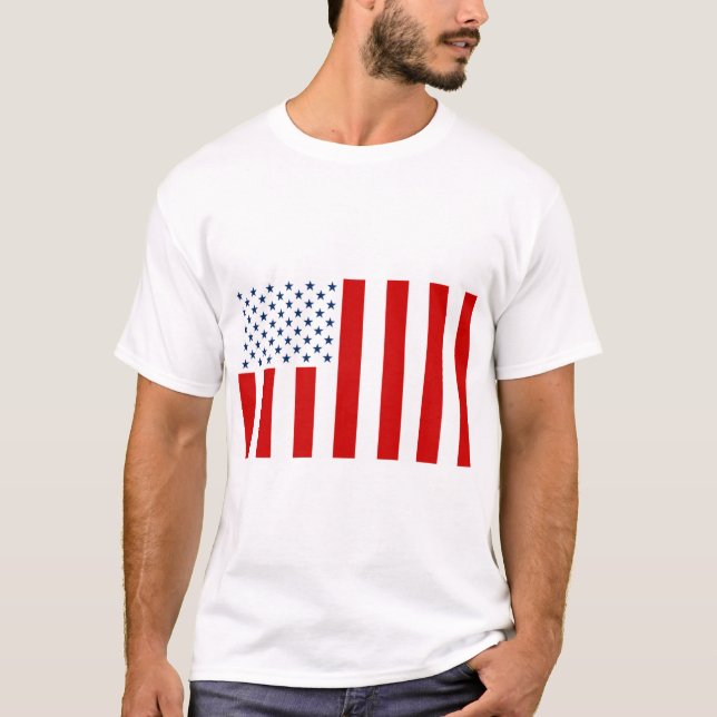 United Stater Peacetime Flagga T Shirt (Framsida)