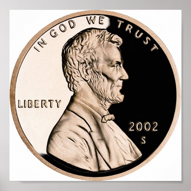 United Stater Penny Obverse 2002 S Mint Poster (Framsidan)