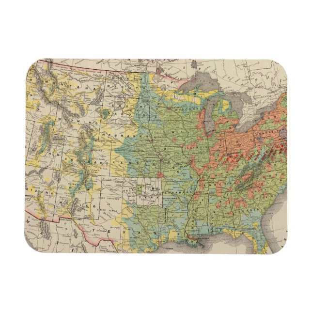 United Stater Population Density, 1890 Magnet (Horisontell)