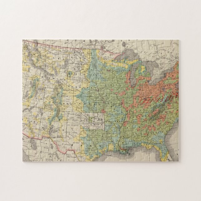 United Stater Population Density, 1890 Pussel (Horisontell)