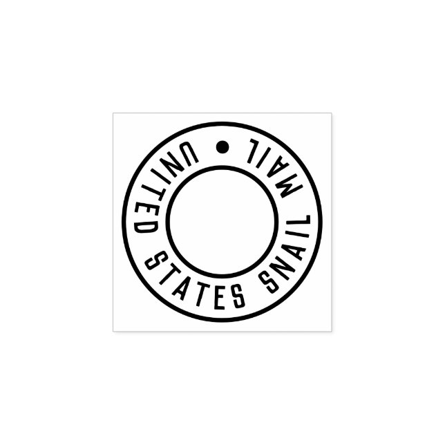 ’United Stater Snigel Mail’ Rubber Frimärke Stämpel (Tryck)