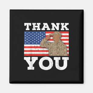 United Stater Soldier Patriot Veteran USA flagga M Magnet