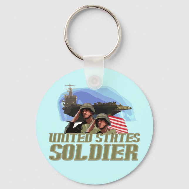 United Stater Soldier Tshirts and Gifts Nyckelring (Framsida)