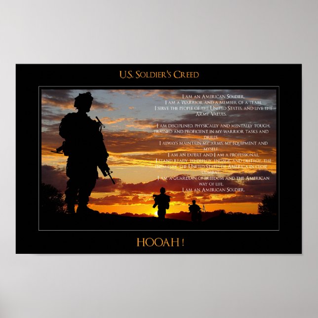 United Stater Soldier's Creed Poster (Framsidan)