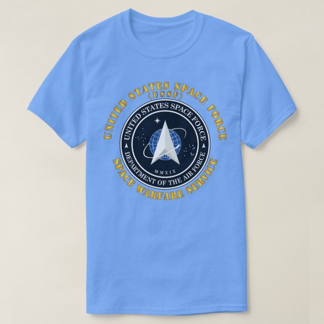 United Stater Space Space Warfare Svc T Shirt (Design framsida)