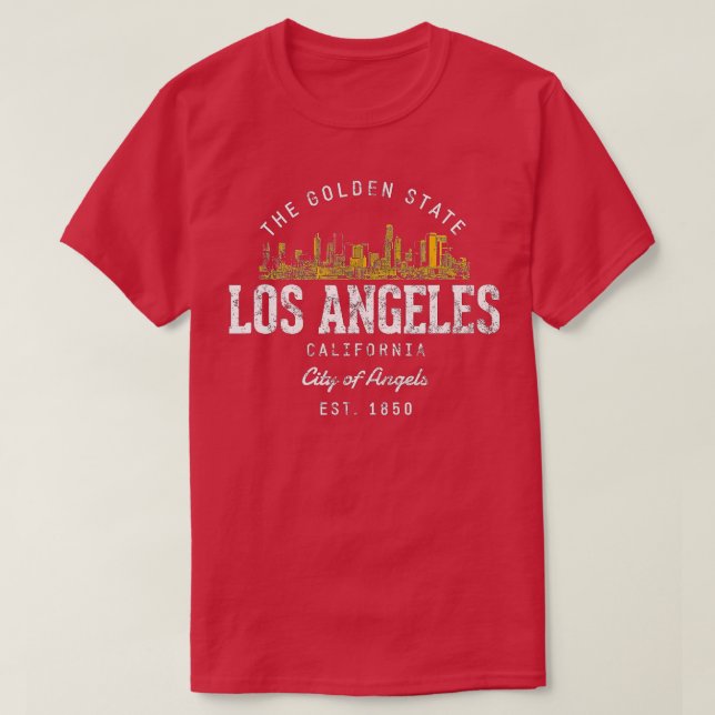 United Stater Vacation Souvenir Los Angeles T Shirt (Design framsida)