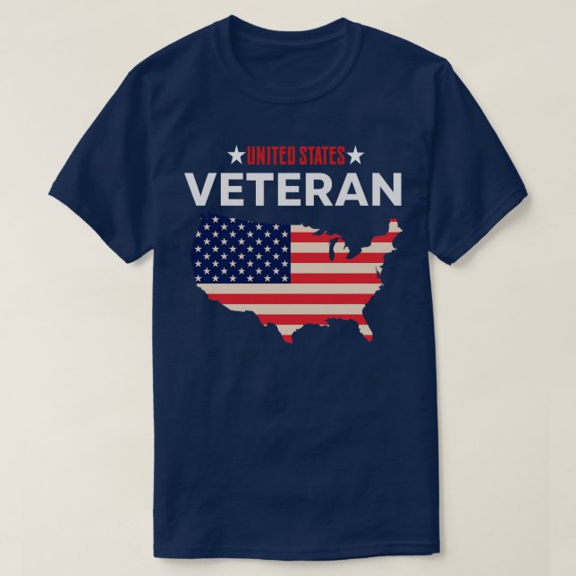 United Stater VETERAN T Shirt (Design framsida)