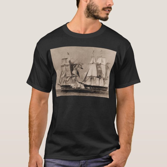 United States 1798, historisk US-frakt T Shirt (Framsida)