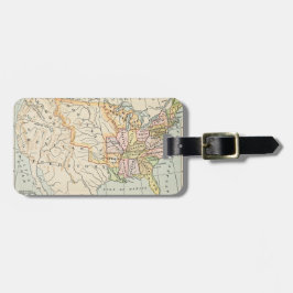 United States 1830 Historical Map Illustration Bagagebricka