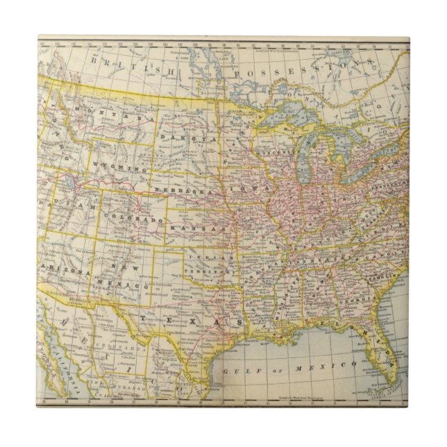 United States 4 Kakelplatta (Framsidan)