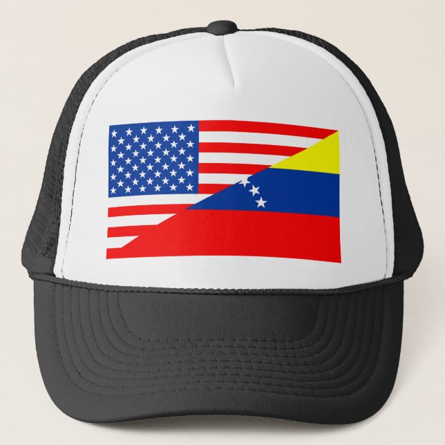 United States Amerika venezuela halv flagga USA Keps (Framsida)