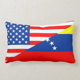 United States Amerika venezuela halv flagga USA Lumbarkudde