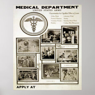United States Army Medical Department Poster
