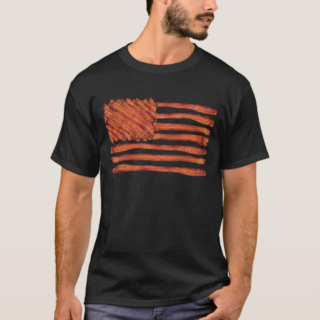 United States av bacon sjunker T-shirt (Framsida)