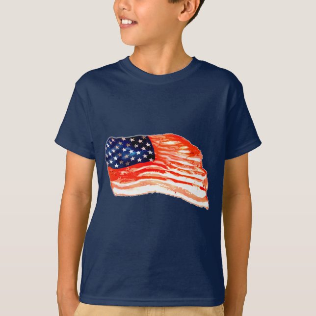 United States av bacon Tee (Framsida)