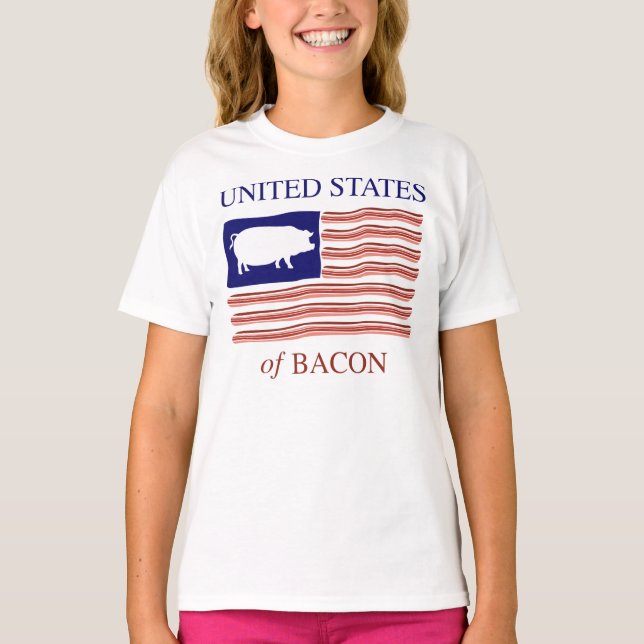 United States av baconT-tröja Tee (Framsida)