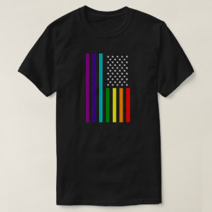 UNITED STATES AV JÄMSTÄLLDHETREGNBÅGEN SJUNKER T-SHIRT