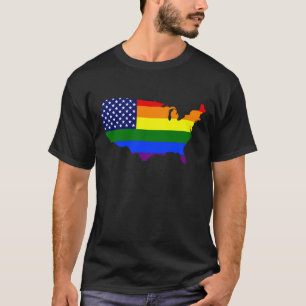 UNITED STATES AV JÄMSTÄLLDHETREGNBÅGEN USA T-SHIRT