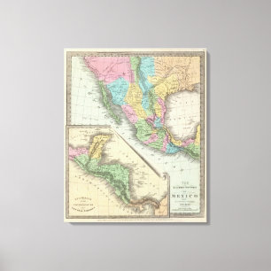 United States av Mexico Canvastryck