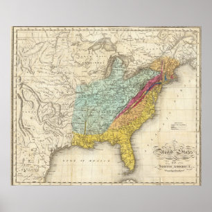 United States av Nordamerika Poster