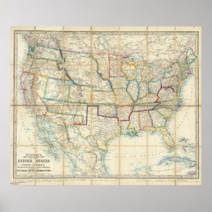 United States av Nordamerika Poster