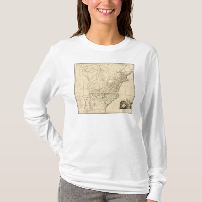 United States av Nordamerika T Shirt (Framsida)