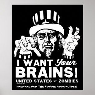 United States av Zombiesaffischen Poster