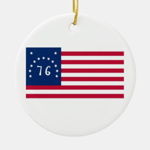 United States Bennington flaggaande av 76 Julgransprydnad Keramik