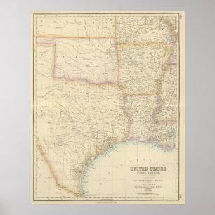 United States delar upp den södra centralen Poster