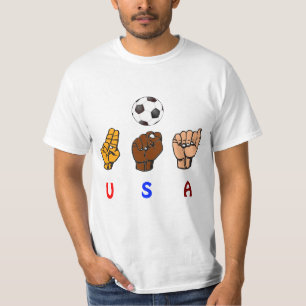 United States dövt kvinna lag för fotboll för T-shirt