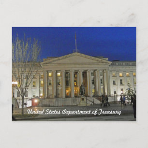 United States finansdepartementetWashington DC Vykort